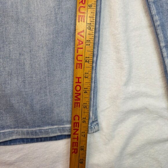 FDJ Pedal Pusher Denim Capris Size16 Rainbow Trim Light Blue Stretch - Picture 9 of 9